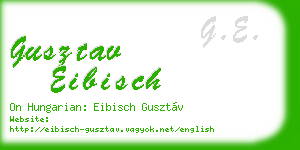 gusztav eibisch business card